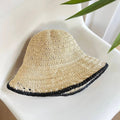 Summer Beach Wide Brim Straw Bucket Hat 8BK6HAT16