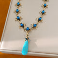 Vintage Gold Plated Rhinestone Pearl Pendant Necklace 6W6JNC913