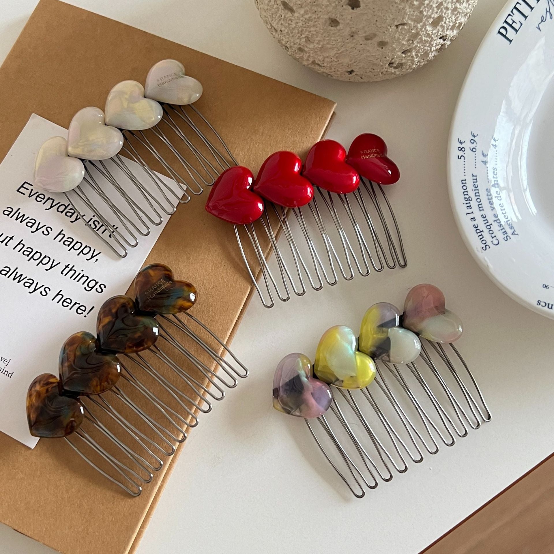 Heart-shaped Hair Comb Clip MK2MBEP6W6HPN13
