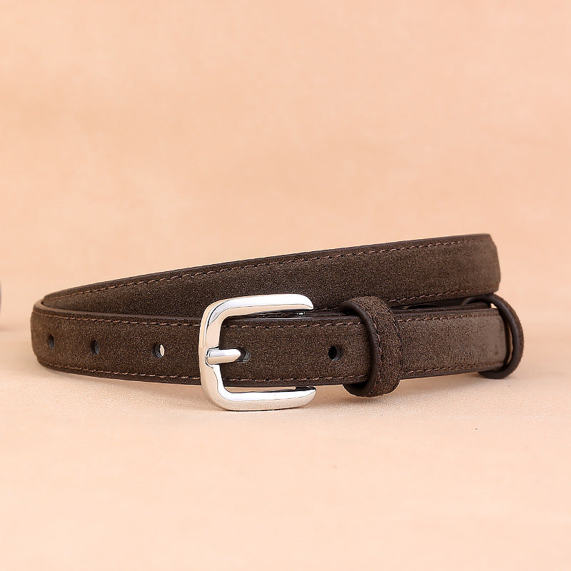 Fashion Suede Solid Color Adjustable Waist Belt 6W6JBT151