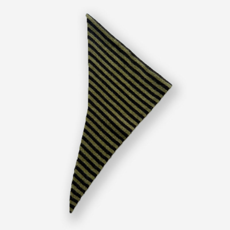 Simple Color Block Striped Triangle Scarf 6W6NSW268
