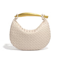 Fashion Solid Color Woven Crescent Handbag 6W10BBG2423