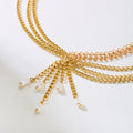 Trendy Gold Plated Multi-Layer - DippedShop Wholesale - #8595