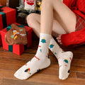 Cute Cartoon Funny Christmas Printed Crew Socks 6W8FSO908