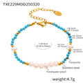 Pearl Beaded Chain Necklace - DippedShop Wholesale - #6019