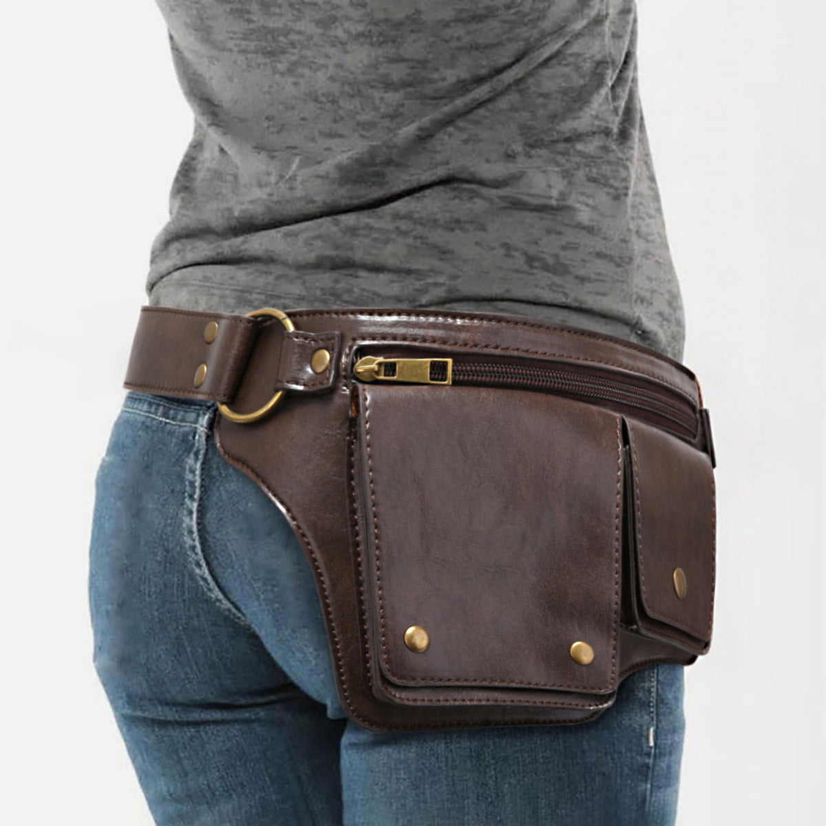 Vintage Outdoor Adjustable Sports Waist Bag 6W10BBG2023
