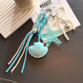 Ocean Element Starfish Shell Pendant Keychain 6W10BBC373