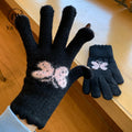 Butterfly Print Touchscreen Knit Gloves - DippedShop Wholesale - #8115