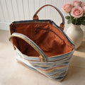 Vintage Straw Woven Waterproof PVC Tote Bag MK2BLW6W10BBG553