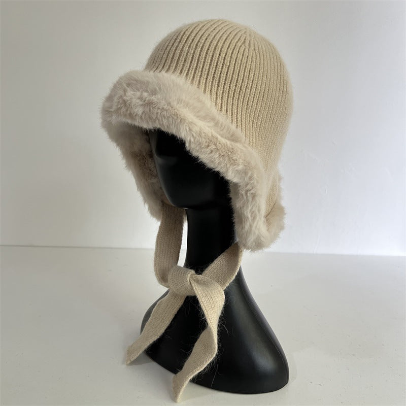 Faux Fur Earflap Beanie - DippedShop Wholesale - #4819