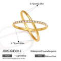 Geometric Cubic Zirconia Ring - DippedShop Wholesale - #8803