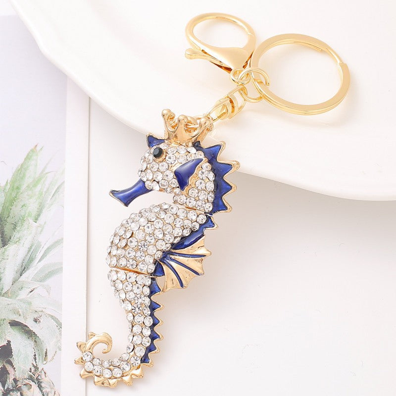 Funny Rhinestones Dolphin Pendant Keychain Bag Charm 6W10BBC632