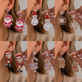 Colorful Rhinestone Santa Claus Dangle Earrings 6W6JER681