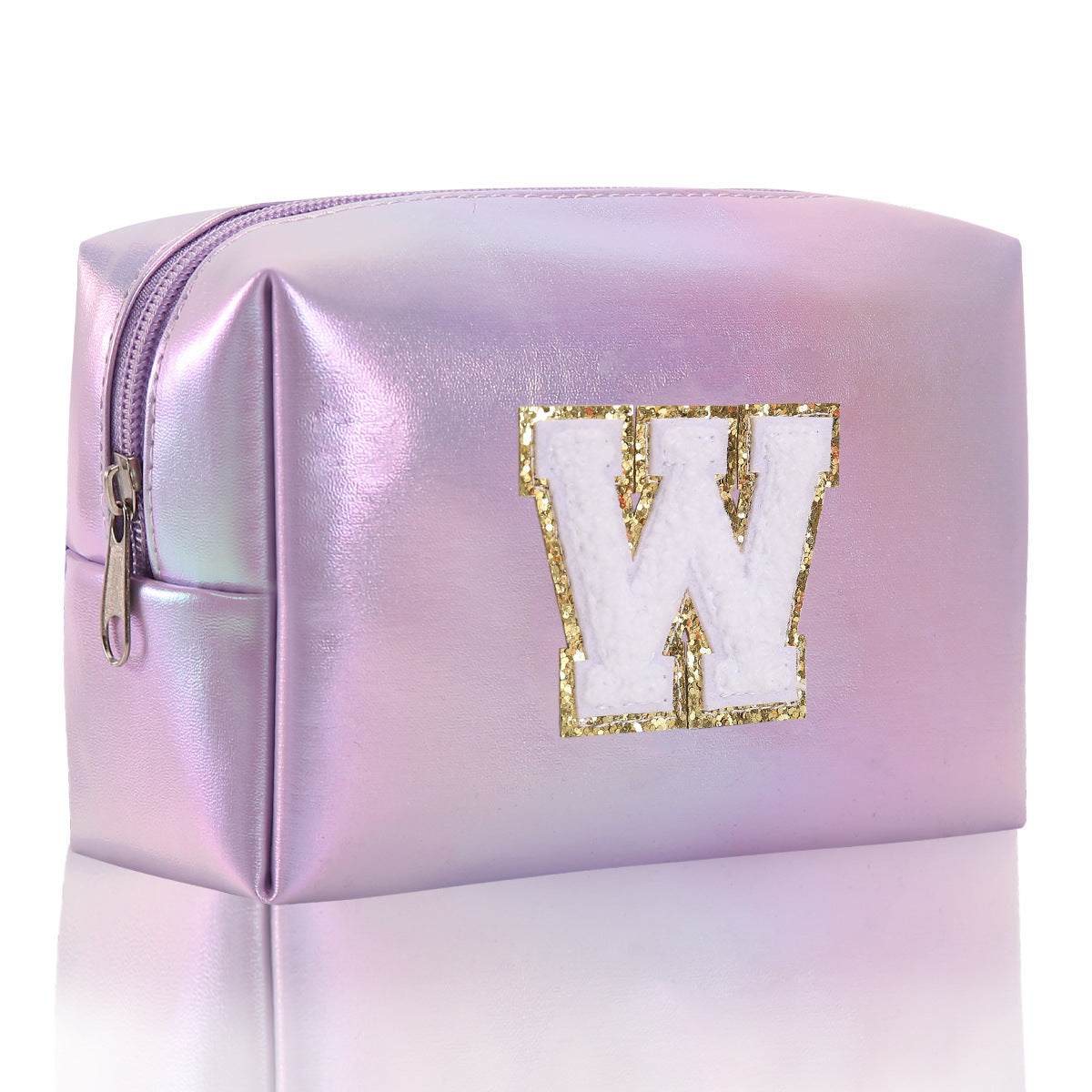 Simple Initial Letter Embroidered Portable Makeup Bag 6S10BOB1037