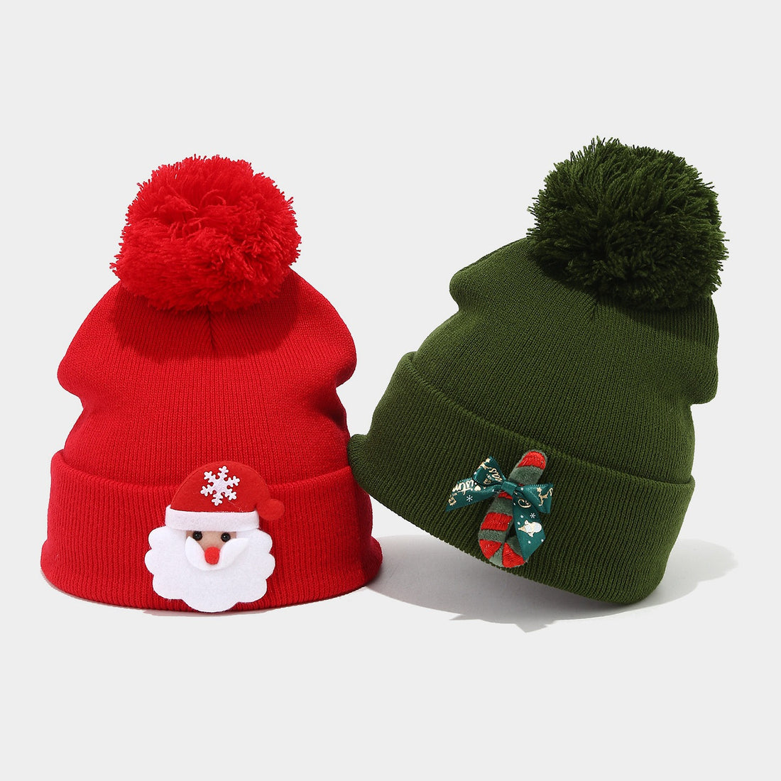 Cute Warm Christmas Knit Beanie Hat With Pom DP25H440