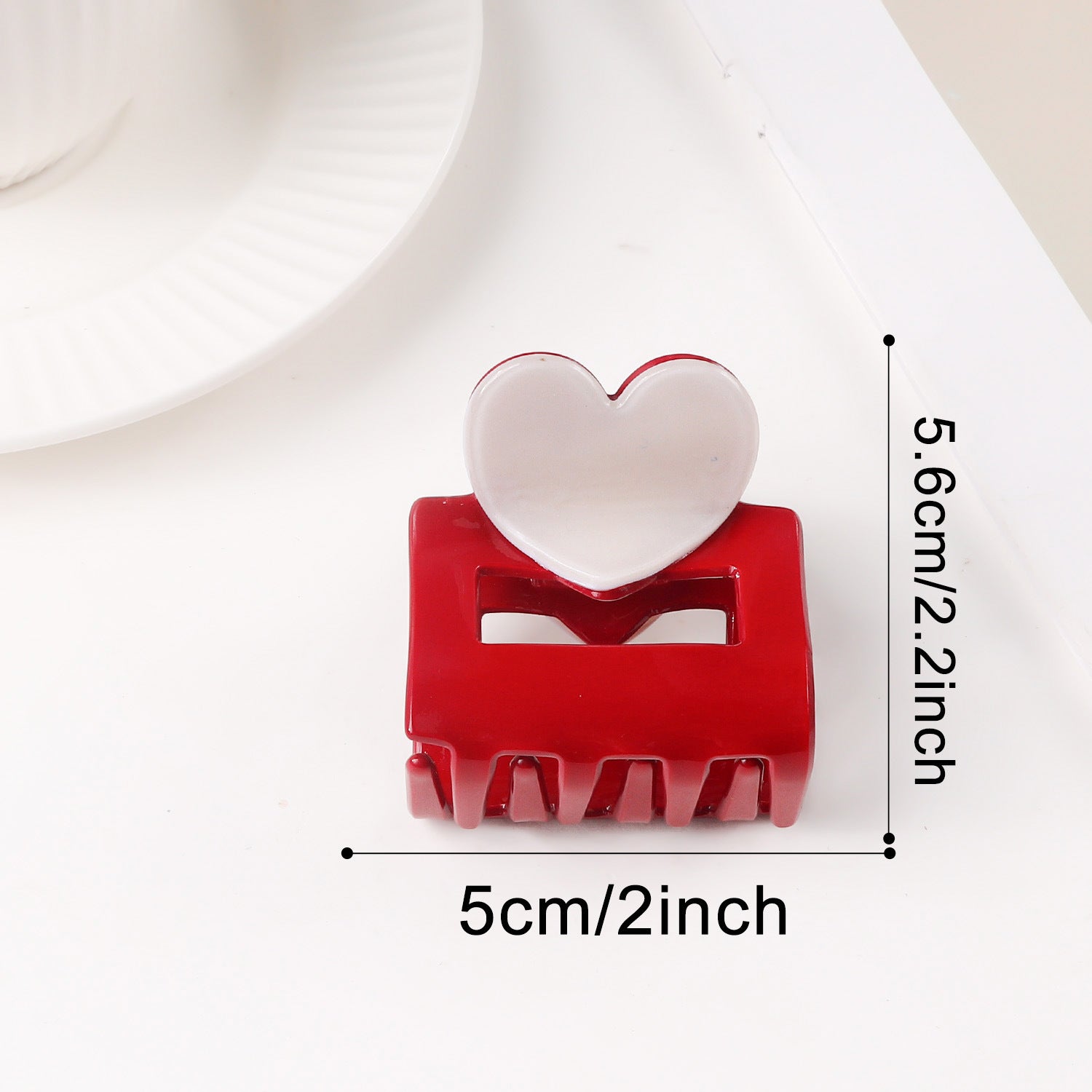 Heart Print Hair Clip - DippedShop Wholesale - #1859
