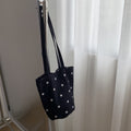 Chic Color Block Polka Dots Embroideries Shoulder Bags 6W10BBG1323