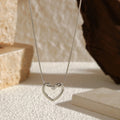 Chic Gold Plated Hollow Heart Pendant Necklaces 6W6JNC634