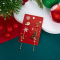 Christmas Tree Santa Claus Tassel Asymmetrical Dangle Earrings 6W6JER688