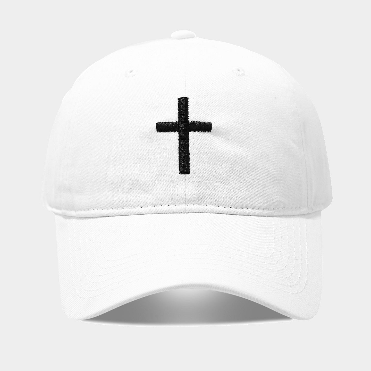 Solid Cross Embroidery Baseball Cap - DippedShop Wholesale - #8083