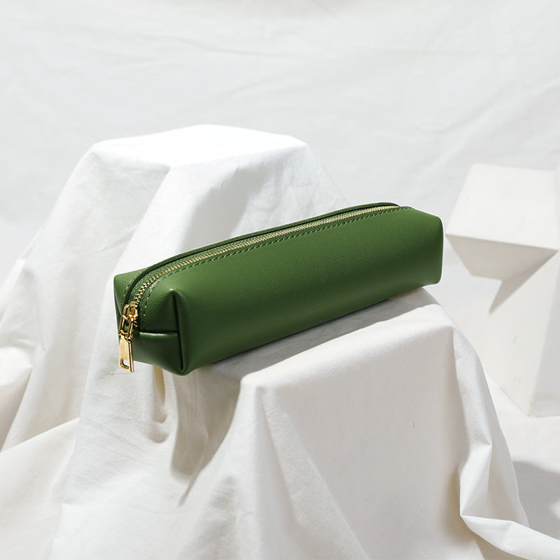 Solid Color Large Capacity Zipper Pencil Pouch 6S10BOB1058
