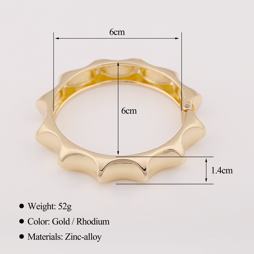 Trendy Wide Enamel Bangle - DippedShop Wholesale - #4003