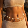 Beach Shell Starfish Layered Link Waist Chain 8ZA6JBC100T