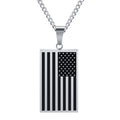 Retro American Flag Geometric Pendant Necklace 8ZA6JNC283T