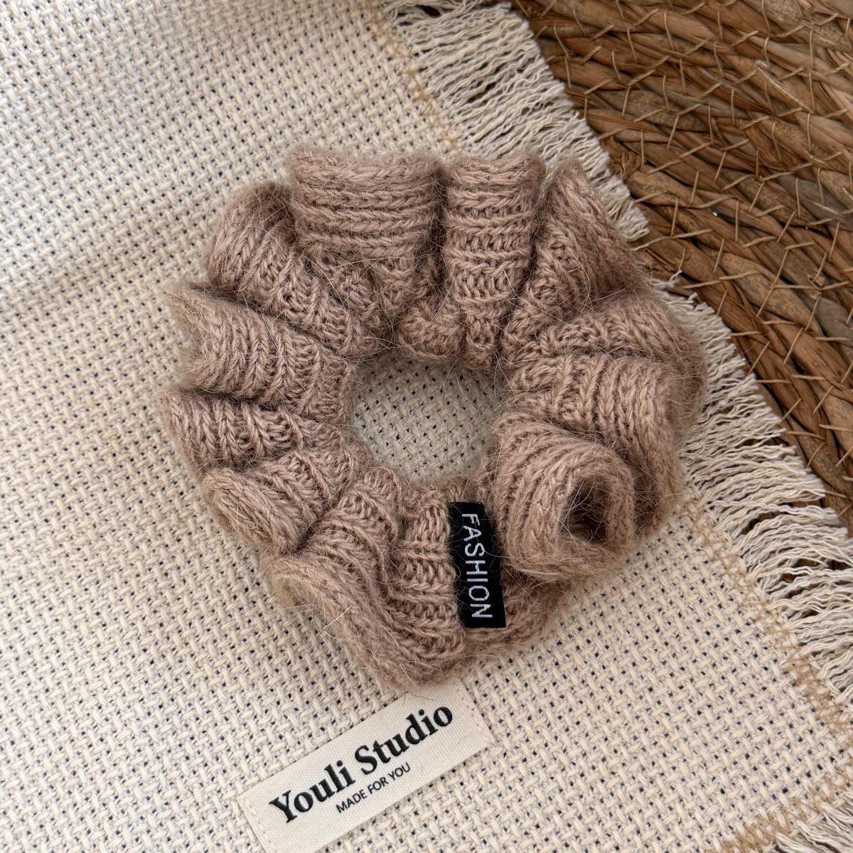 Simple Solid Color Knit Elastic Scrunchies 6W6HSR507