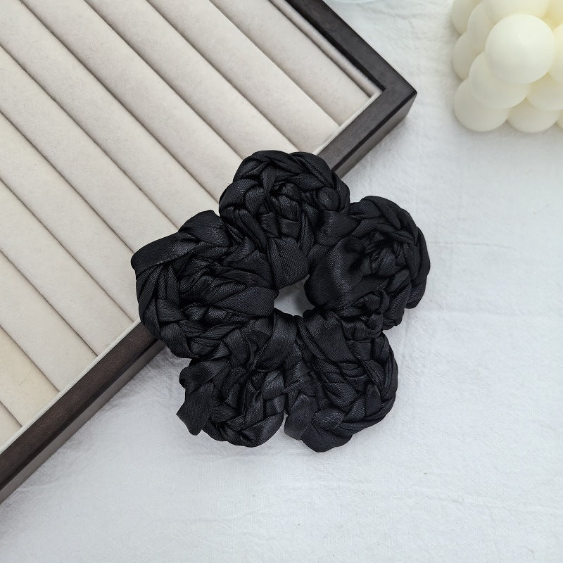 Minimalist Solid Color Stain Floral Scrunchies 6W6HSR506