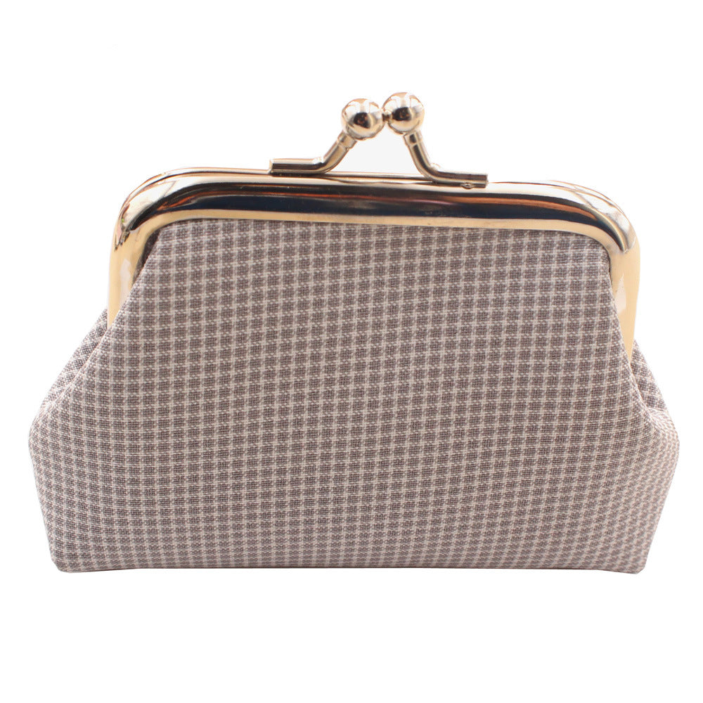 Cute Mini Plaid Coin Purse Wal - DippedShop Wholesale - #5731