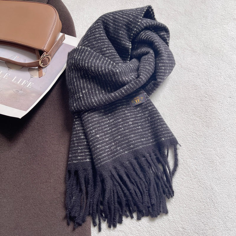 Striped Tassel Shawl Scarf - DippedShop Wholesale - #6499