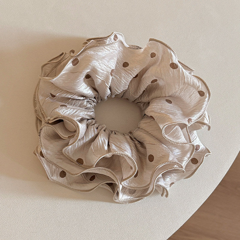Elegant Satin Polka Dot Hair Scrunchie  MK2BLW6W6HSR36