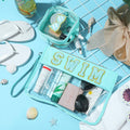 Stylish Transparency Letter Pattern Cosmetic Bag MK2BLW6C5CO20