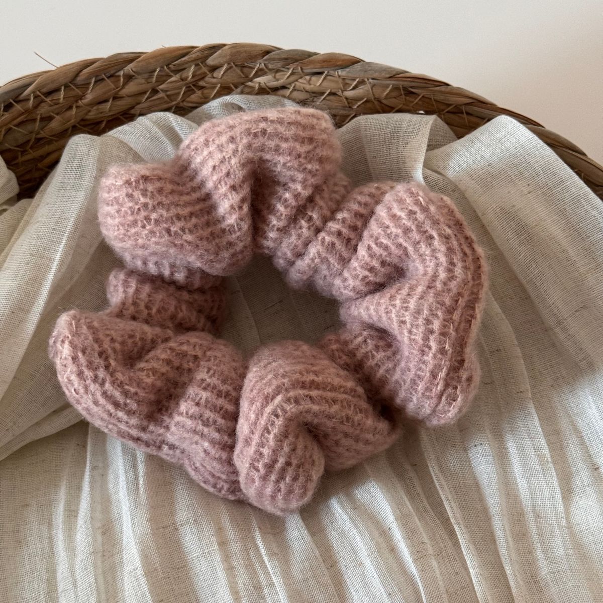 Minimalist Solid Color Knit Hair Scrunchies 6W6HSR323