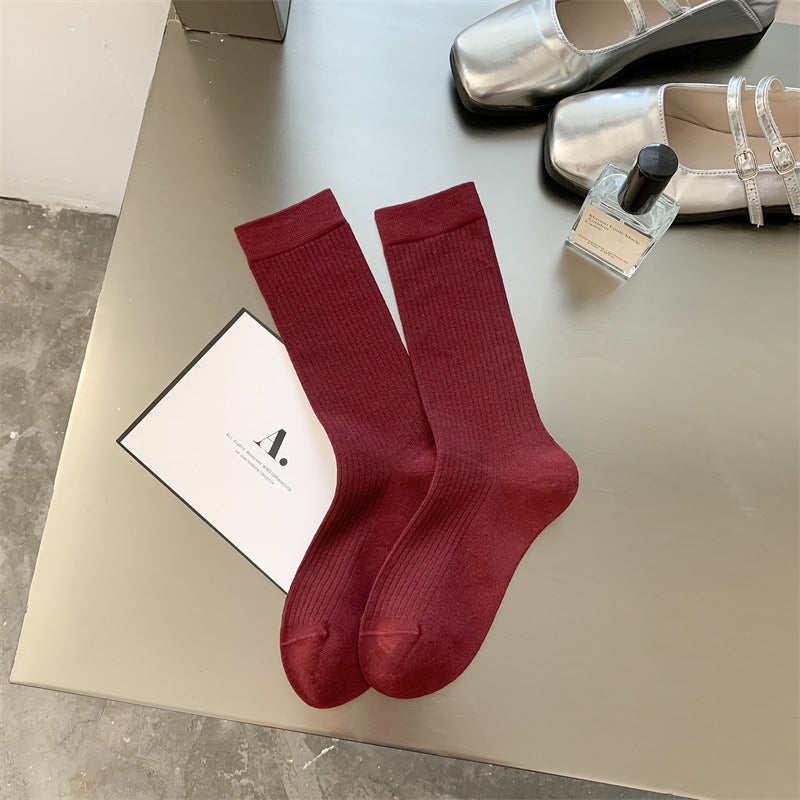 Ribbed Crew Socks - DippedShop Wholesale - #2611