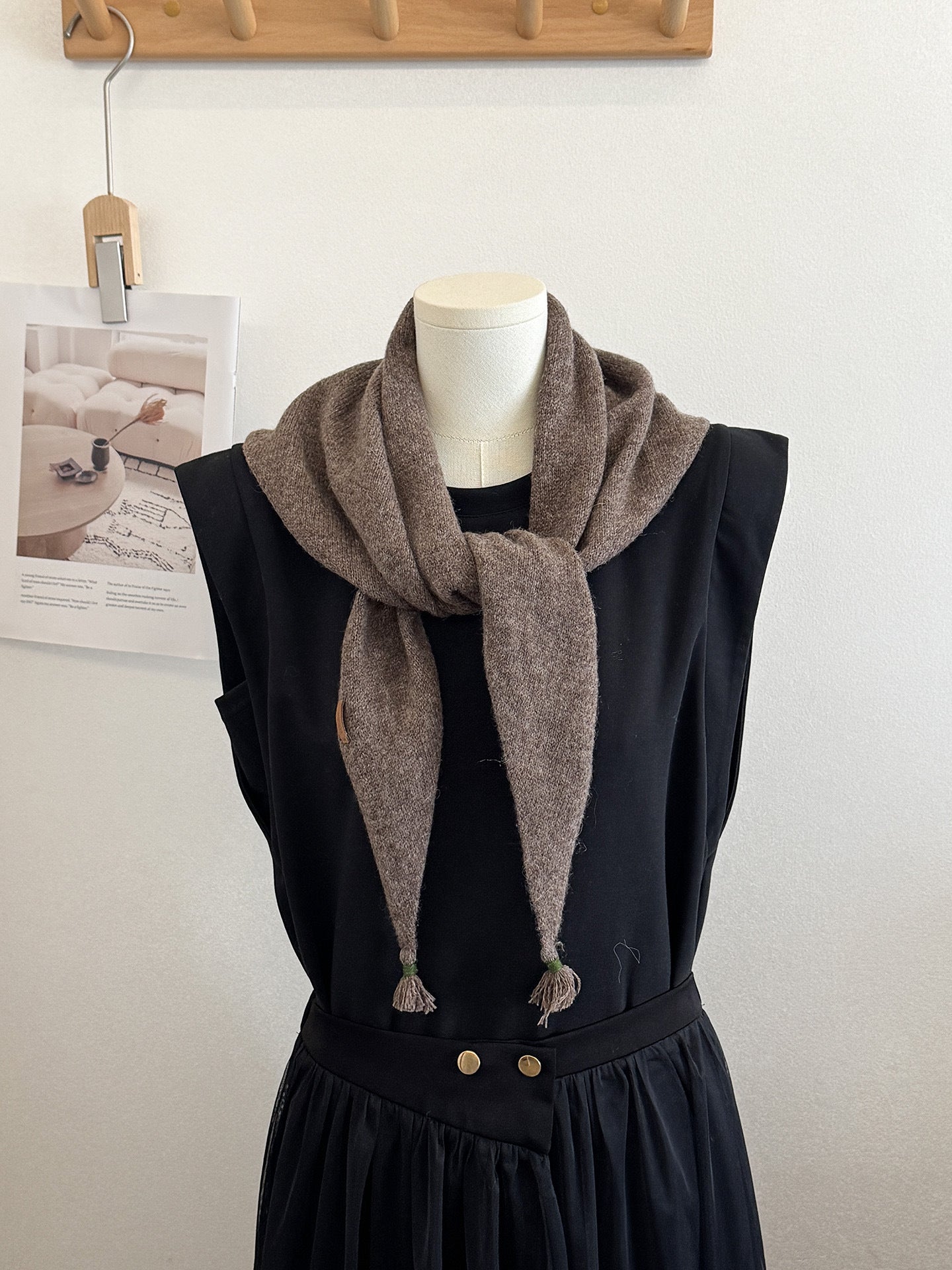Knit Triangle Scarf - DippedShop Wholesale - #0787