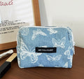 Chic Butterfly Pattern Denim Cosmetic Bag 6S5CO115