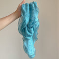 Sweet Floral Print Ruffled Silk Scarf 6W6NSI186