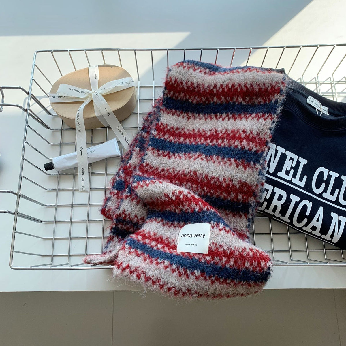Striped Knit Winter Scarf - DippedShop Wholesale - #1411