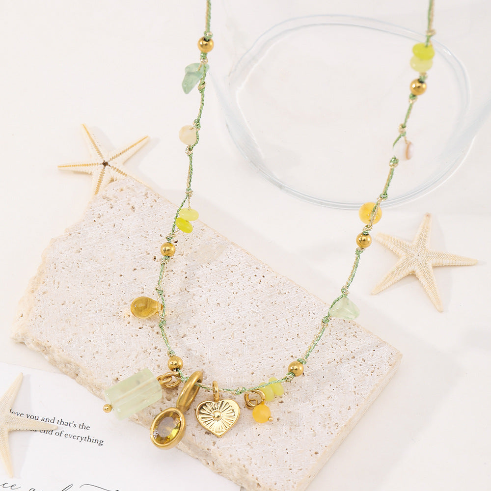 Boho Natural Stone Choker - DippedShop Wholesale - #6867