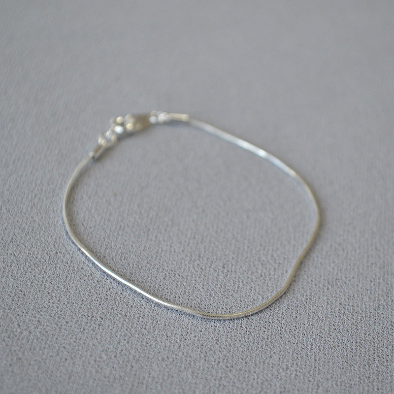 Minimalist Gold Plated Snake Chain Bracelet 6W6JBR472