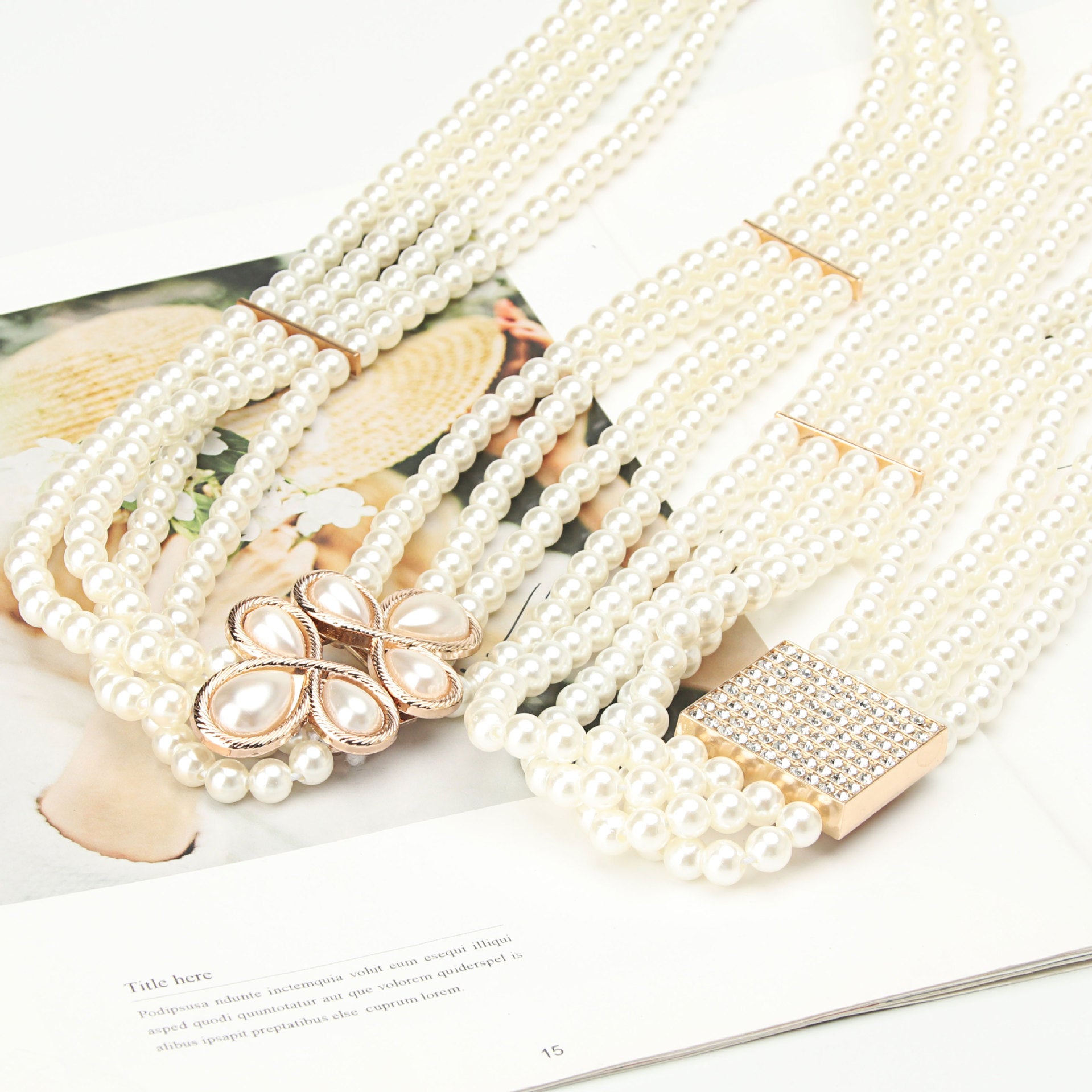 Minimalist Pearl Beaded Rhines - DippedShop Wholesale - #1379