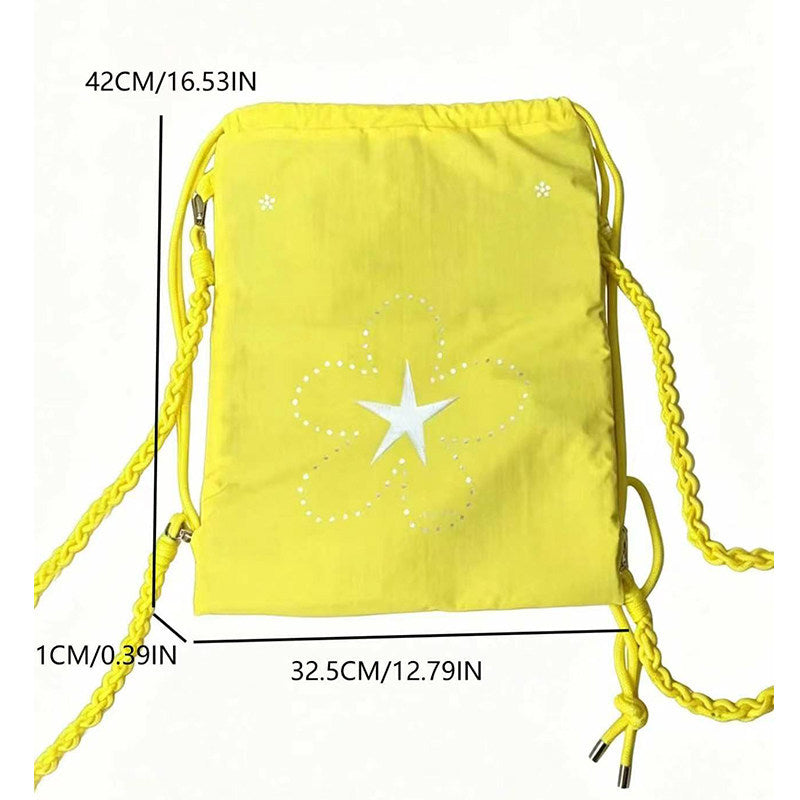 Casual Star Print Drawstring Backpack 6S10BBG1426