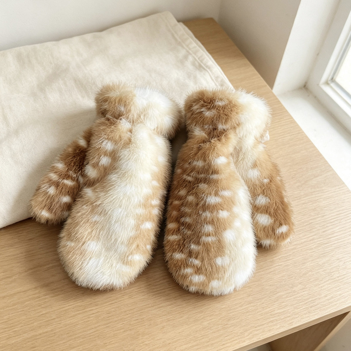 Fuzzy Plush Winter Gloves - DippedShop Wholesale - #1891