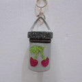 Creative Rhinestones Cherry Bucket Bag Pendant Keychain 6W10BBC625