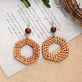 Vintage Rattan Dangle Earrings - DippedShop Wholesale - #9779