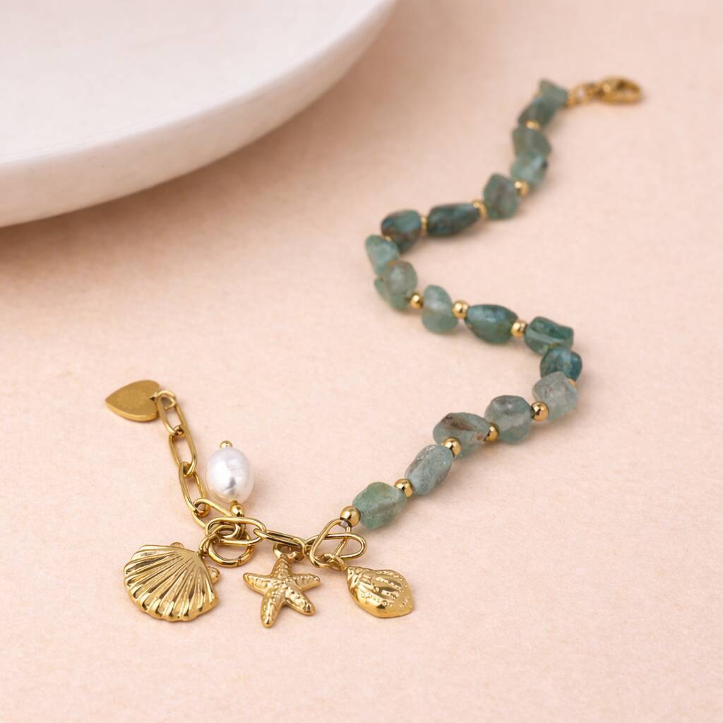Cute Natural Stone Shell Beade - DippedShop Wholesale - #1699