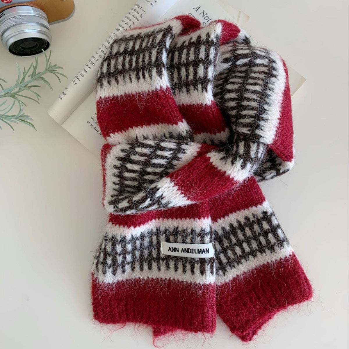 Plaid Jacquard Knit Scarf - DippedShop Wholesale - #3203