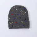 Rhinestone Safety Pin Beanie - DippedShop Wholesale - #5107